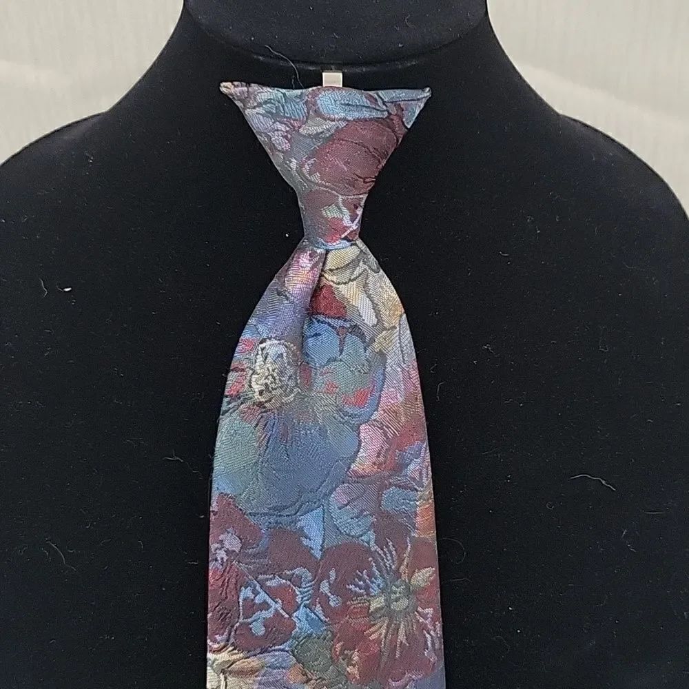 Wembley Vintage Floral Tapestry Clip Tie Men's Necktie Eclectic Grandpa